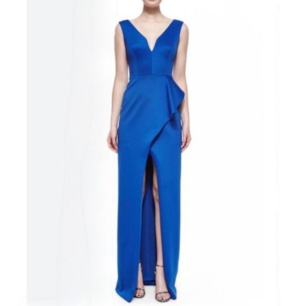 Black Halo EvE by Laurel Berman Women's Formal Blue Hendricks Gown Dress. Size 8